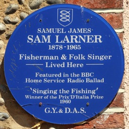 Blue plaque on the wall of Sam Larner’s cottage in Bulmer Lane, Winterton (from the Winterton-on-Sea website)